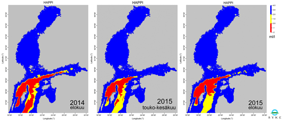 Itämeren happitilanne 2014-2015 